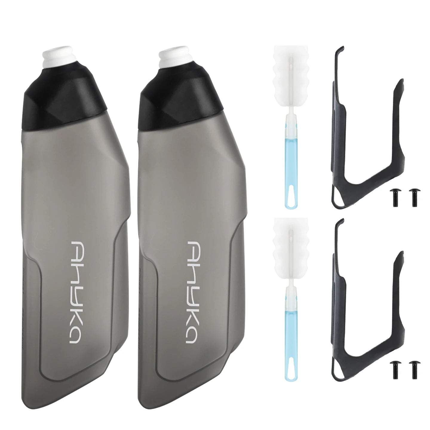 AhyKa Bicycle 600ml Aerodynamic Water Bottle Bracket Set Bike Water Bottle MTB Road Bike Frame Down Tube Riding Water Kettle