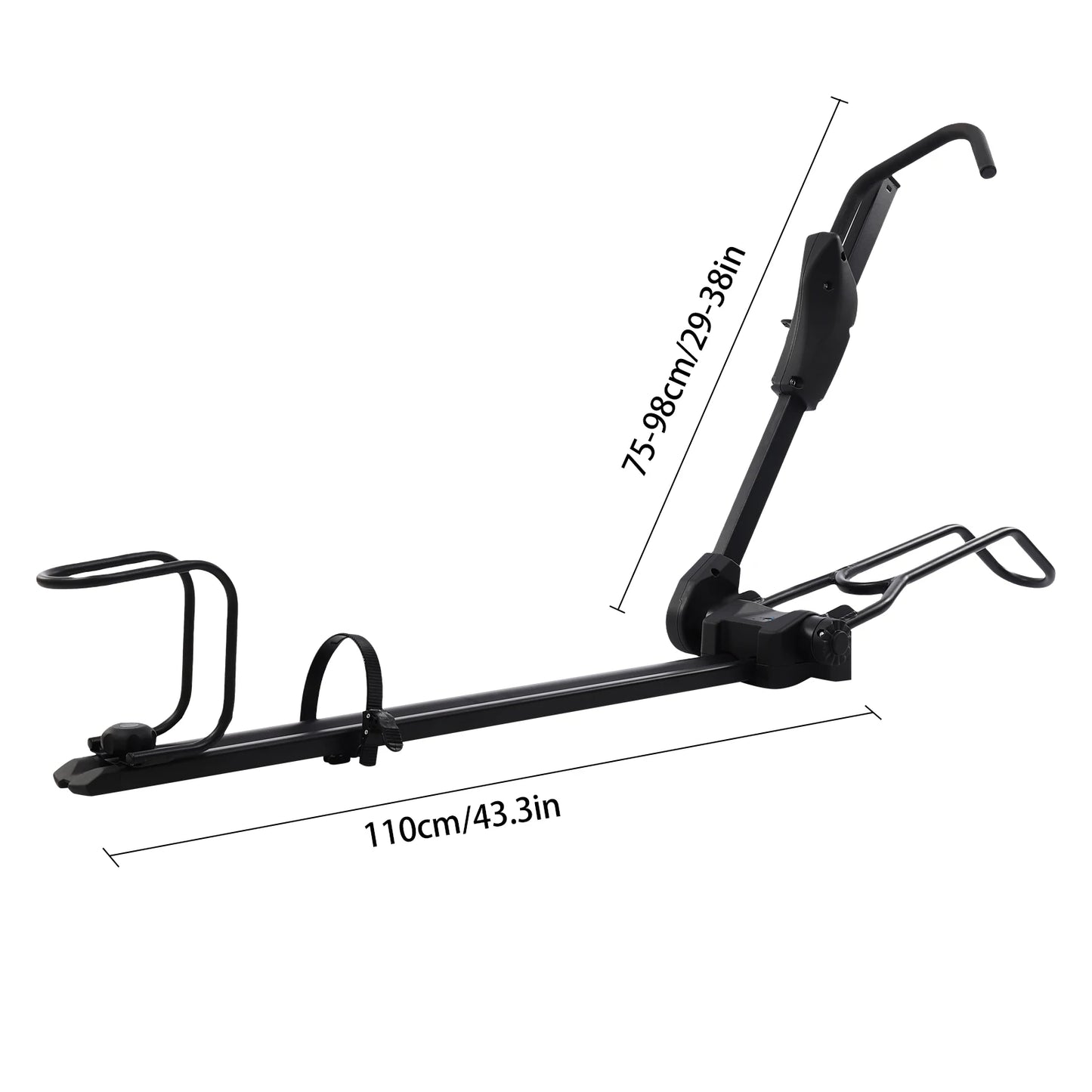 Roof Bike Rack, Foldable Upright Roof Mount Bicycle Rack with Locking Systems, Upright Rooftop Bike Rack 1 Bike Carrier for Car