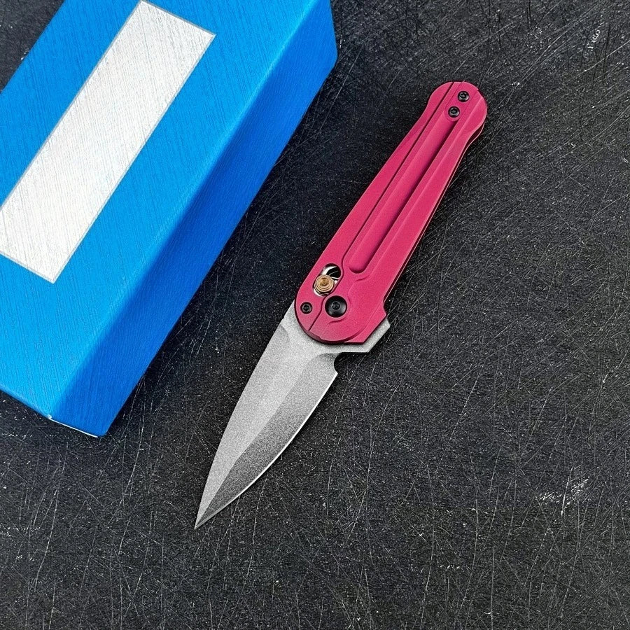 BM 491 Multi-functional Folding Knife Suitable for Camping Hiking D2 Steel Blade Aluminum Handle Practical Cutting Knife
