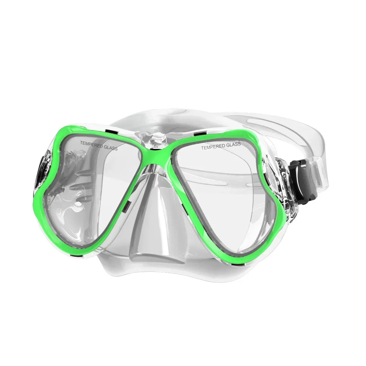 Diving Mask Dry Snorkel Set for Adults Tempered Glass Professional Panoramic Snorkeling Gear Swimming Training Snorkel Kit