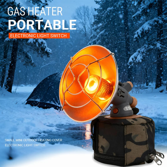 Pandatour Camping Heater Portable Mini Sun Gas Heating Stove with Storage Box Outdoor Tent Heater Oven Gas Heater Cold Winter