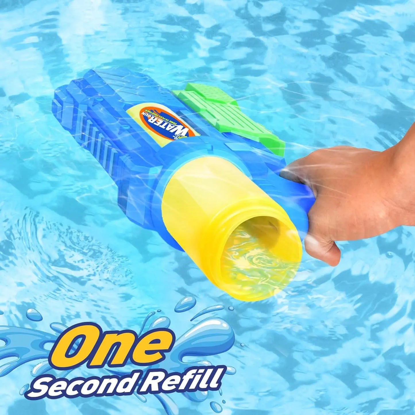 2-Pack 1200CC Water Guns for Kids and Adults: Long-Range Super Soaker for Pool, Beach, Outdoor Fun