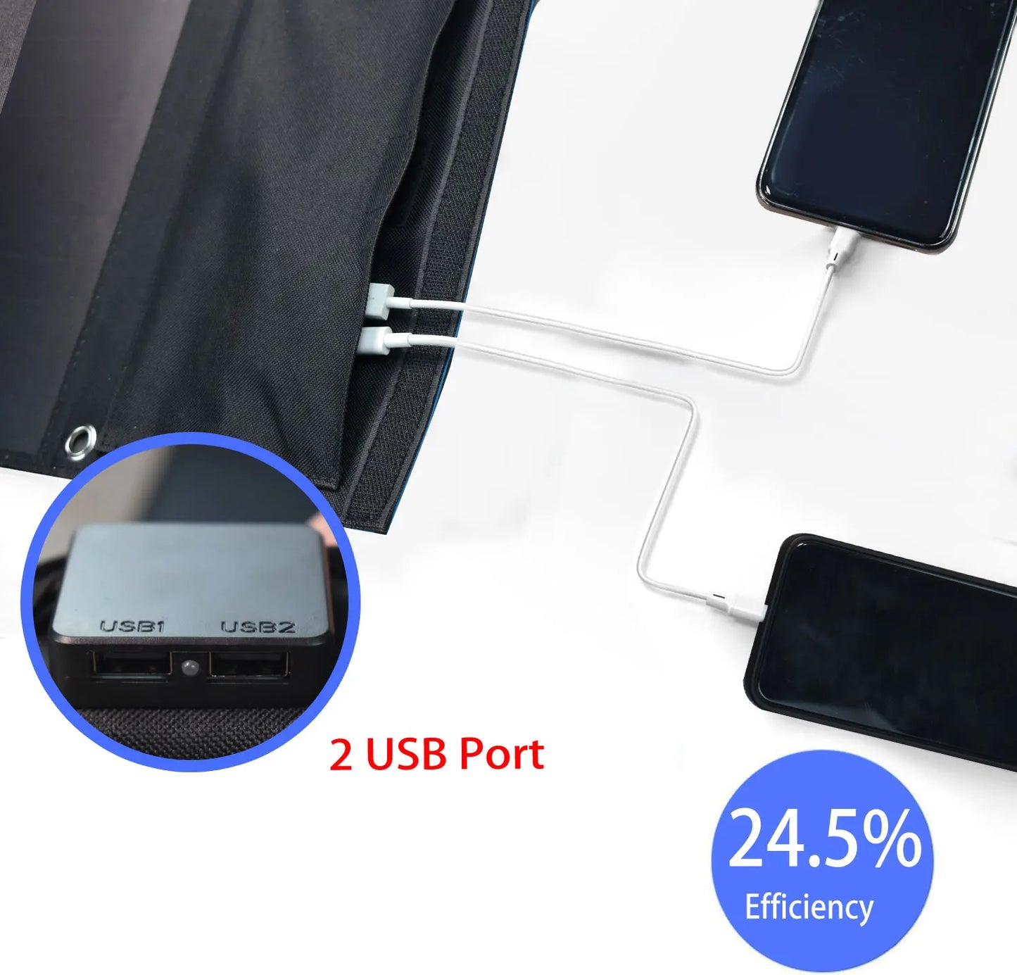 28W Foldable Solar Panel Portable PV Model 2 USB Ports mobile phone Charge with SunPower Solar Cell for Phone Outdoors,Camping