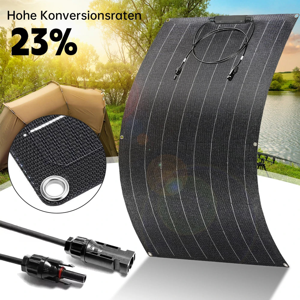 Solar panels 300W ETFE Flexible Mono Solar Panel 12V Battery Charger for Cars, Motorhomes and Rooftop Power,Boat Outdoor