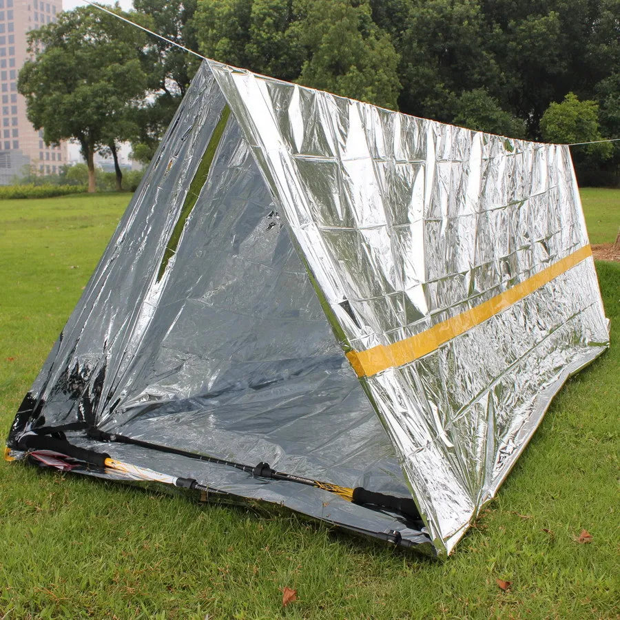 Portable Aluminum Foil Emergency Blanket for Camping And Hiking Lightweight Anti-Heat First Aid Life Blanket