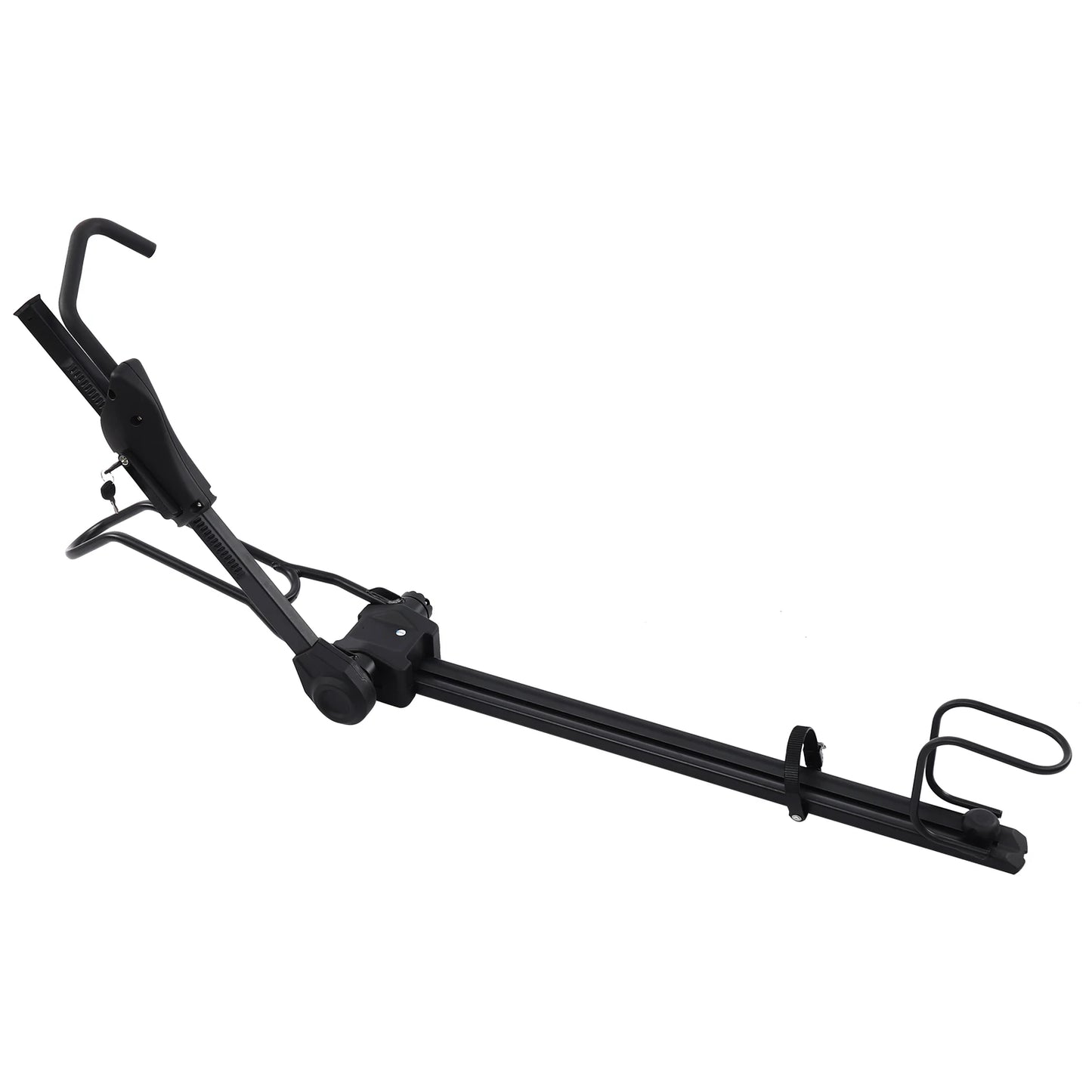 Roof Bike Rack, Foldable Upright Roof Mount Bicycle Rack with Locking Systems, Upright Rooftop Bike Rack 1 Bike Carrier for Car