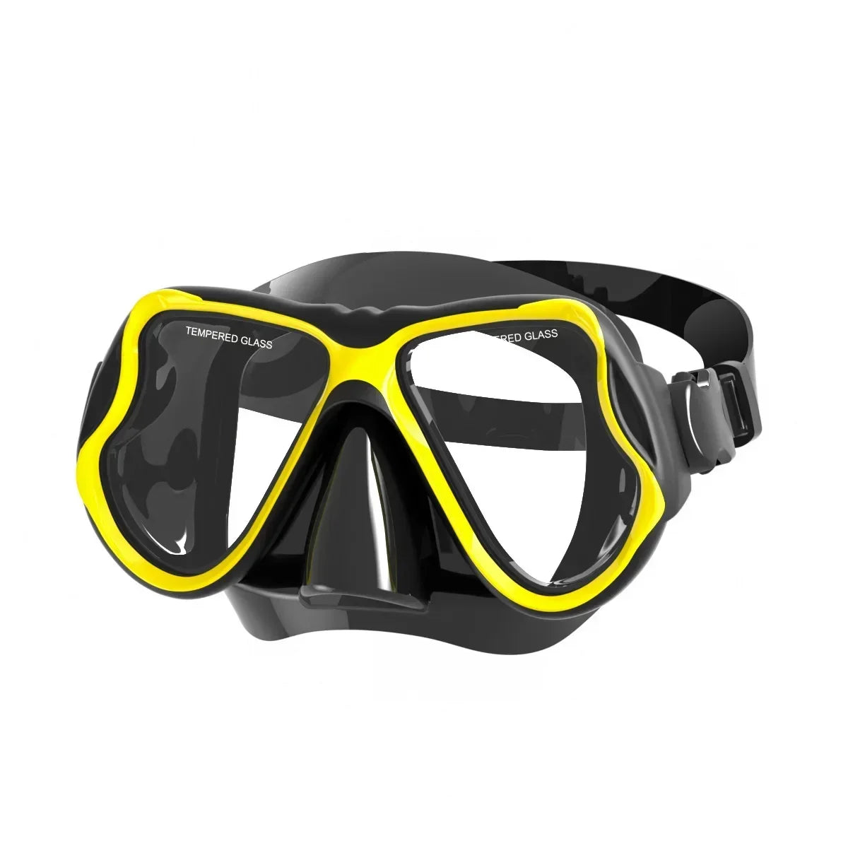 Diving Mask Dry Snorkel Set for Adults Tempered Glass Professional Panoramic Snorkeling Gear Swimming Training Snorkel Kit