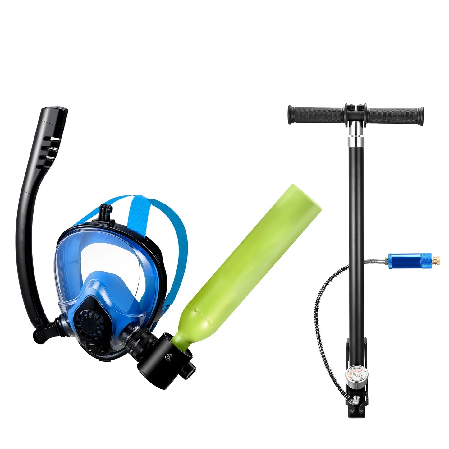 SucceBuy Mini Scuba Tank Portable Diving Tank for Underwater Breathing Reusable Lung Diving Cylinder up to 10 Minutes Dive Time