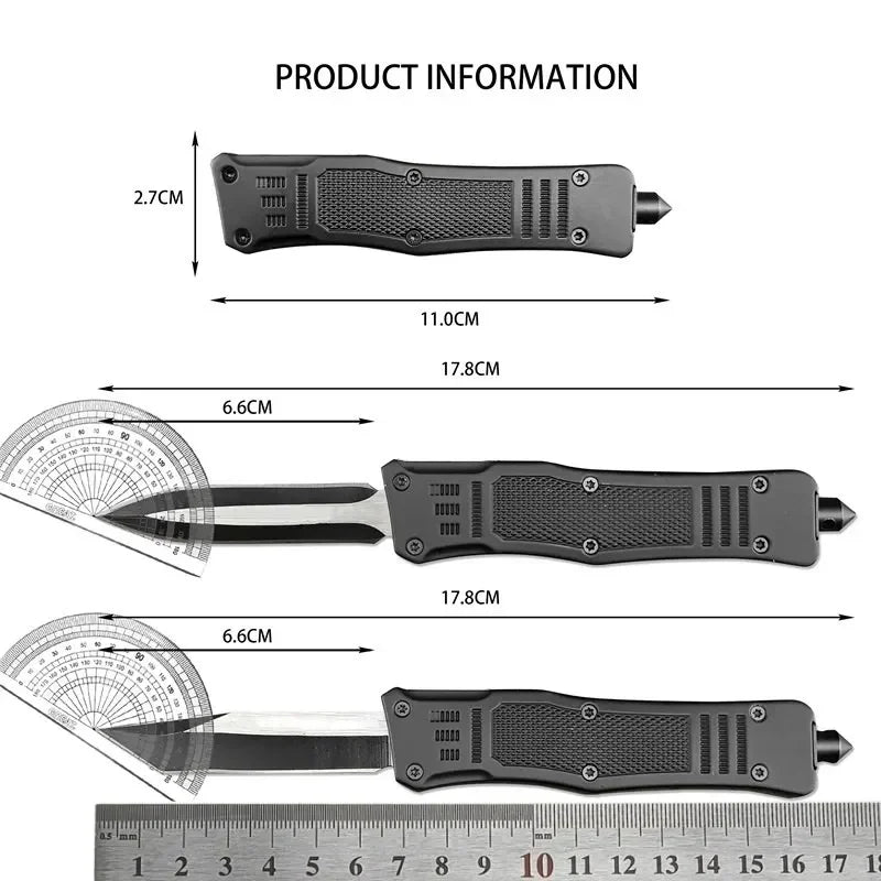 Trood 616 Portable Multifunctional Hunting Folding Knife 440C Blade Zinc Alloy Handle Outdoor Camping Survival Knife Tools