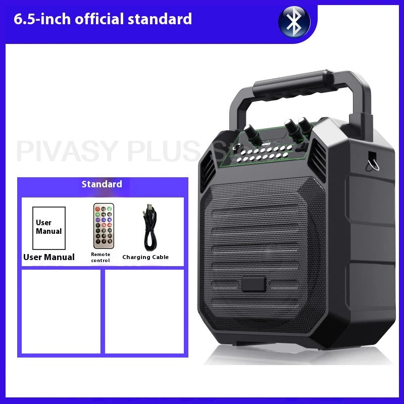300W Peak Bluetooth Speaker Portable Wireless Hand-held Sound Box with Mic 6-8H Playback Time Audio FM Radio For Outdoor Karaoke