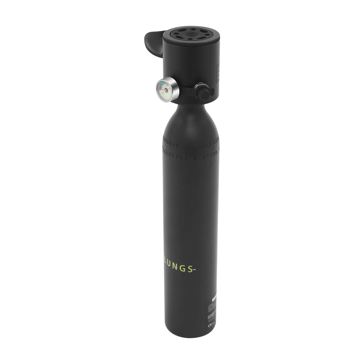 0.5L Mini Scuba Diving Tank Oxygen Tank 3.0Cu Ft with Glow Pressure Gauge Portable 3.97lbs Set for Snorkeling & Underwater
