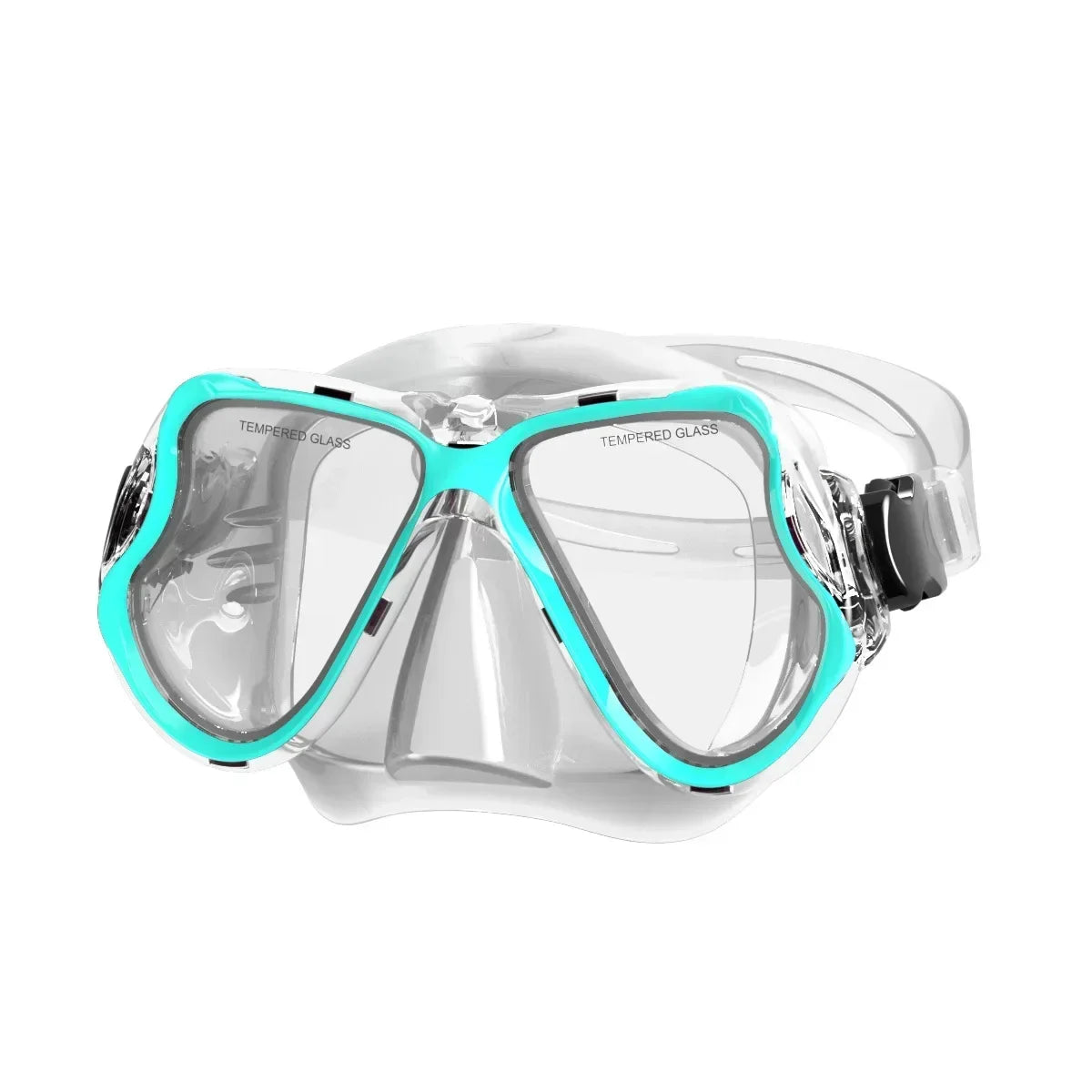 Diving Mask Dry Snorkel Set for Adults Tempered Glass Professional Panoramic Snorkeling Gear Swimming Training Snorkel Kit