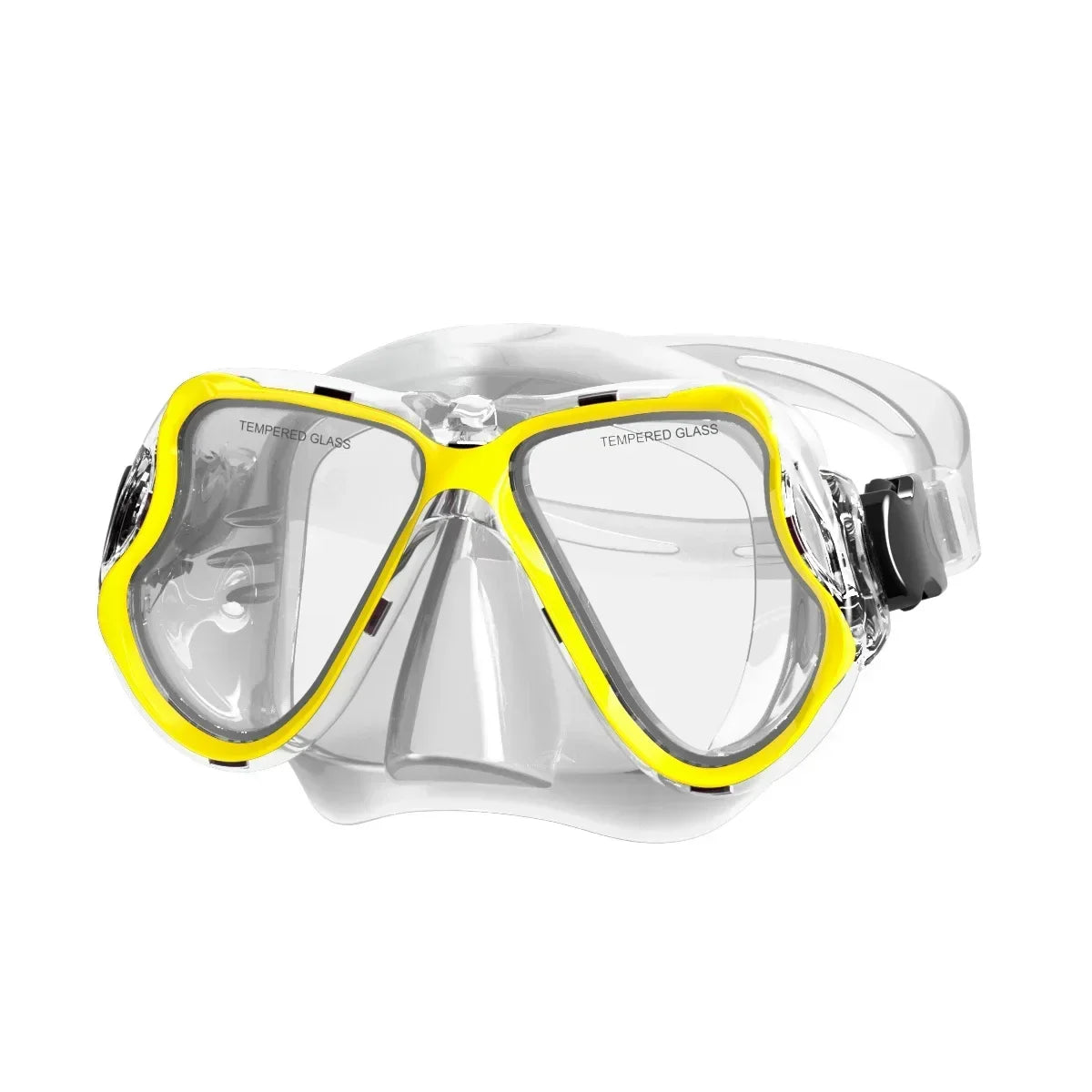 Diving Mask Dry Snorkel Set for Adults Tempered Glass Professional Panoramic Snorkeling Gear Swimming Training Snorkel Kit