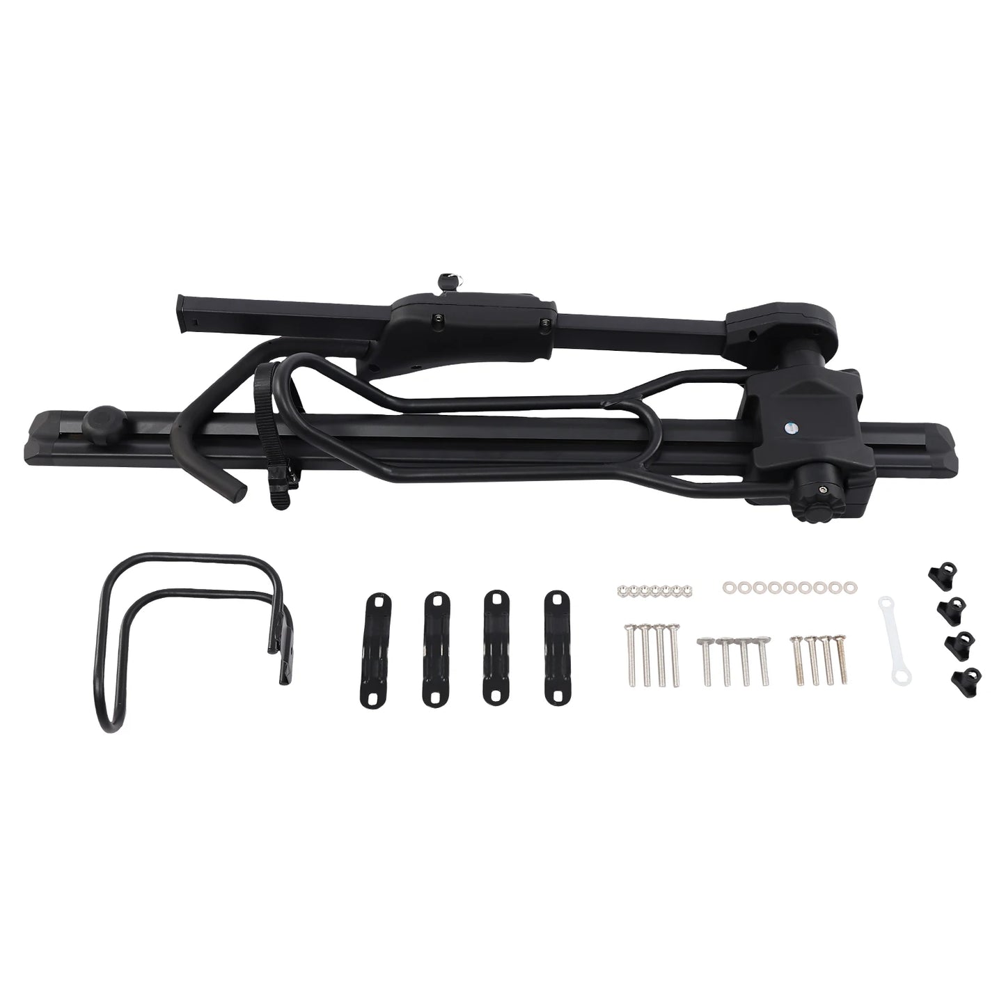 Roof Bike Rack, Foldable Upright Roof Mount Bicycle Rack with Locking Systems, Upright Rooftop Bike Rack 1 Bike Carrier for Car