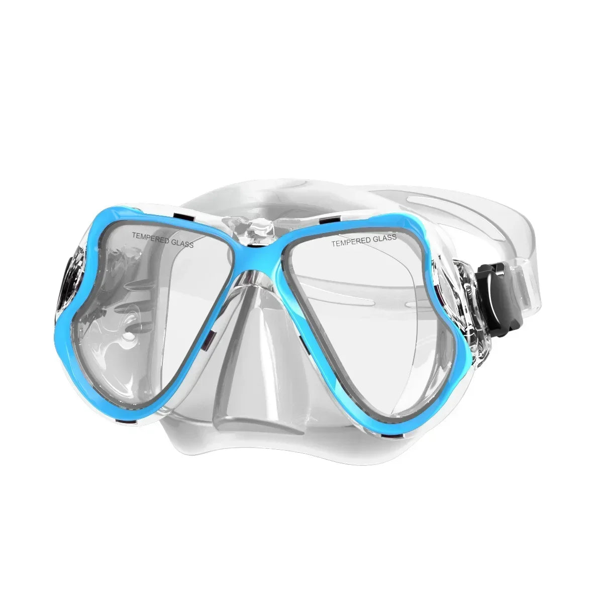 Diving Mask Dry Snorkel Set for Adults Tempered Glass Professional Panoramic Snorkeling Gear Swimming Training Snorkel Kit