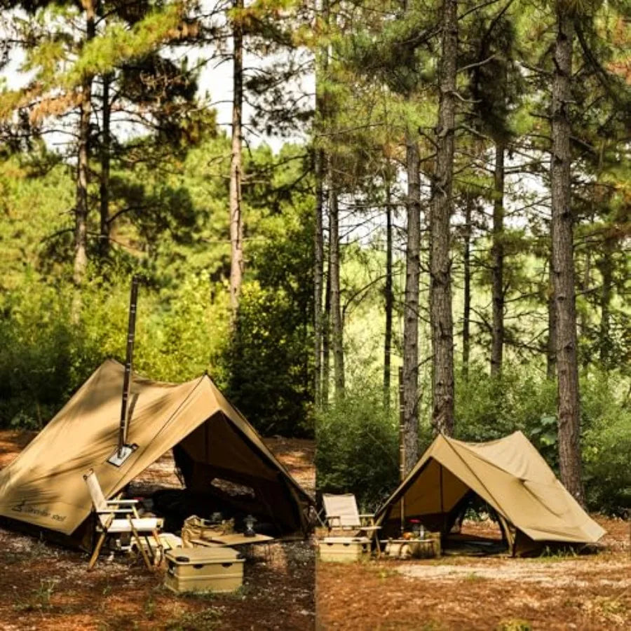 Hot Tent with Stove Jack 4 Season Waterproof and Windproof Shelter for 1 4 People Lightweight for Camping Hiking Hunting and Fi