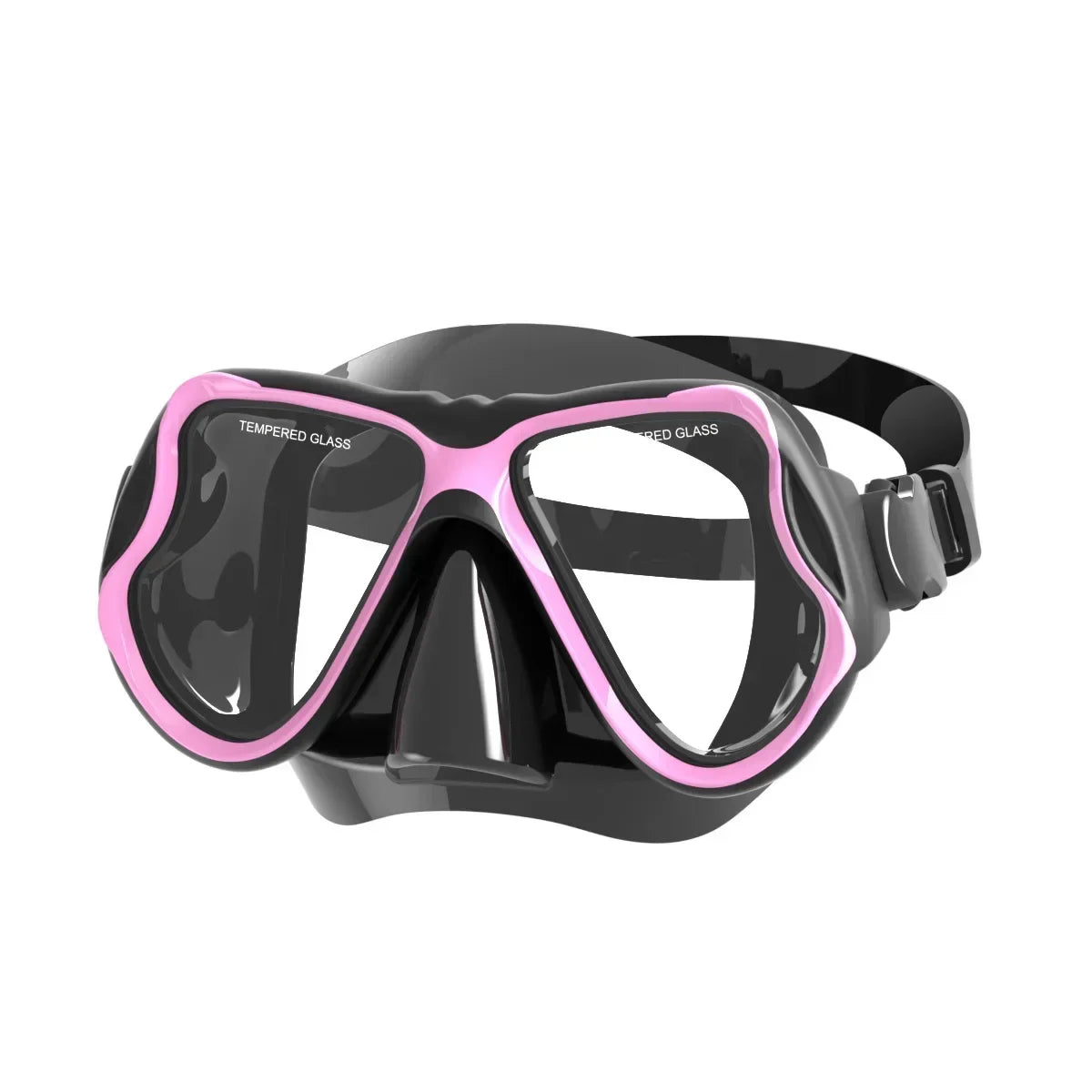 Diving Mask Dry Snorkel Set for Adults Tempered Glass Professional Panoramic Snorkeling Gear Swimming Training Snorkel Kit