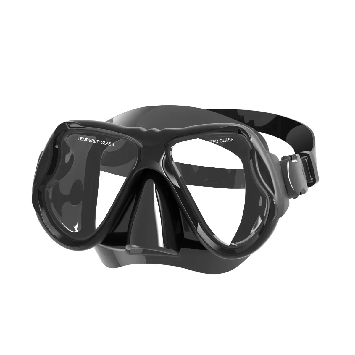 Diving Mask Dry Snorkel Set for Adults Tempered Glass Professional Panoramic Snorkeling Gear Swimming Training Snorkel Kit