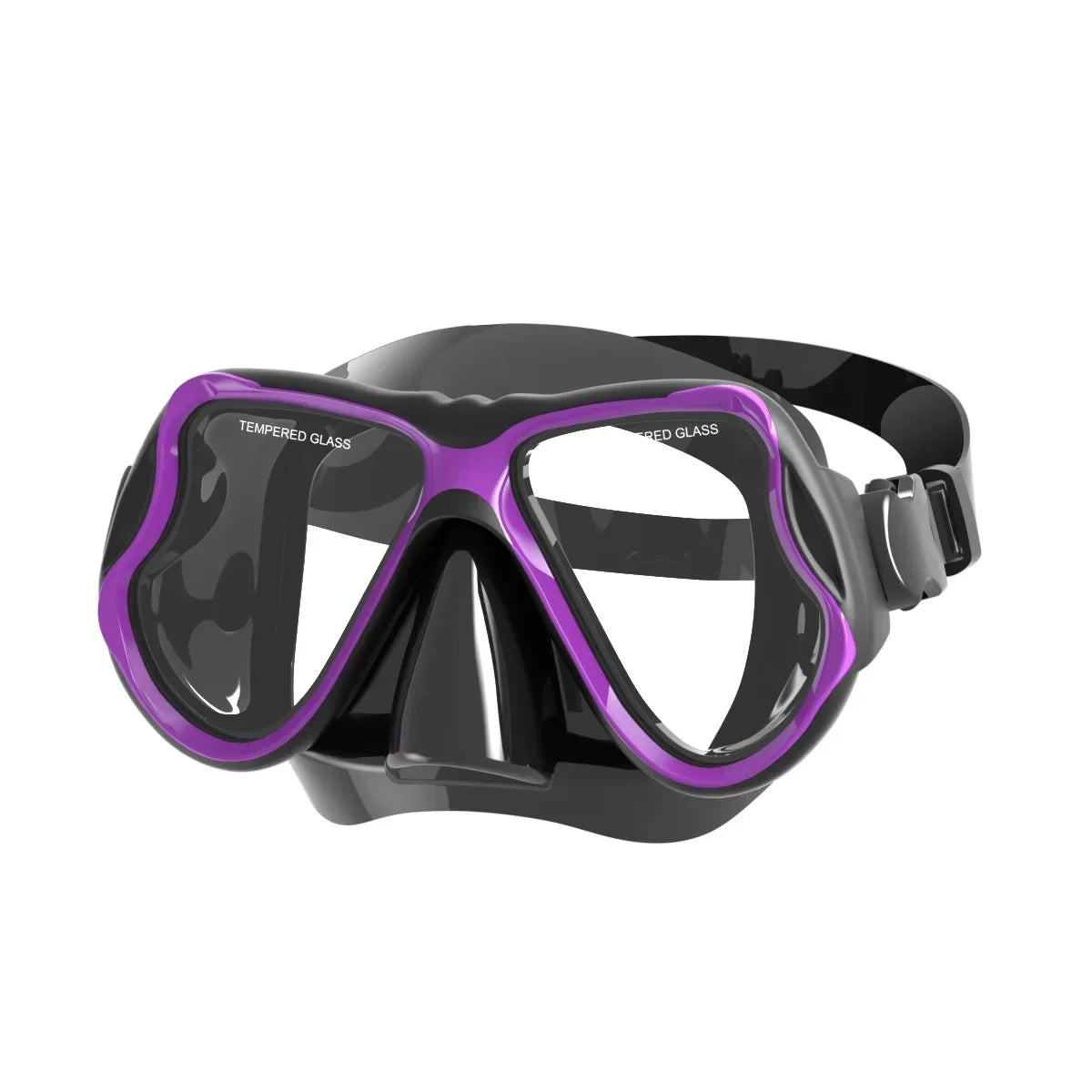 Diving Mask Dry Snorkel Set for Adults Tempered Glass Professional Panoramic Snorkeling Gear Swimming Training Snorkel Kit
