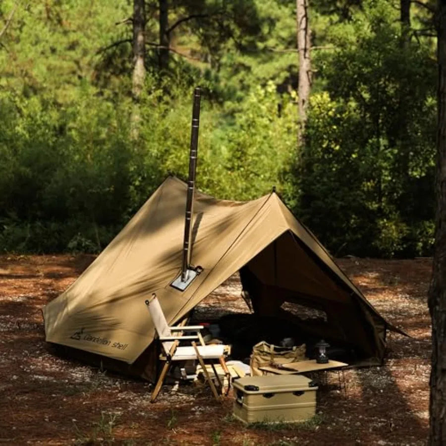 Hot Tent with Stove Jack 4 Season Waterproof and Windproof Shelter for 1 4 People Lightweight for Camping Hiking Hunting and Fi