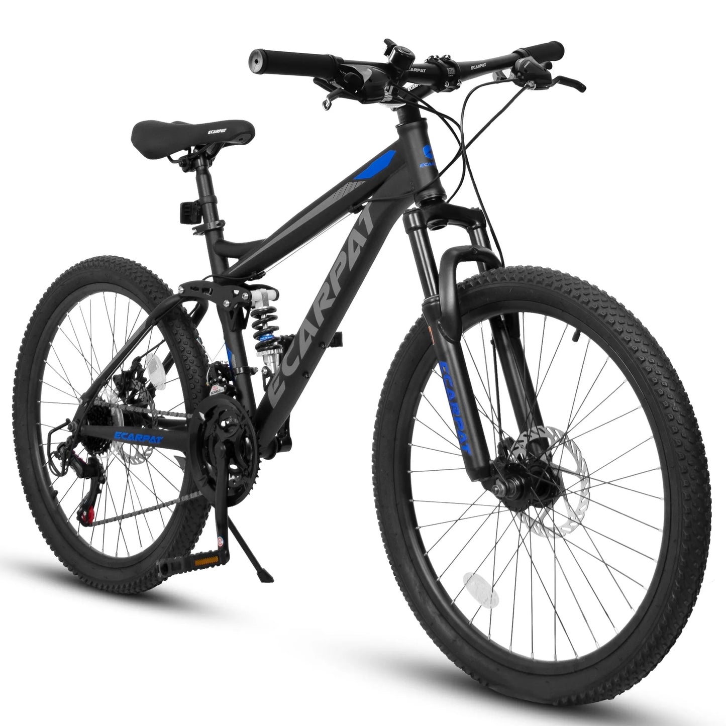 27.5 Inch Full Suspension Mountain Bike 21-Speed Mechanical Disc Brakes Suitable for Men and Women