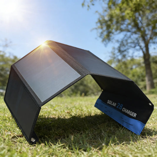 28W Foldable Solar Panel Portable PV Model 2 USB Ports mobile phone Charge with SunPower Solar Cell for Phone Outdoors,Camping