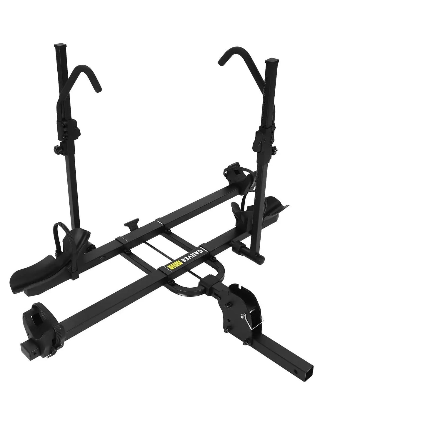 Hitch Bike Rack, 220lbs 2-Bike Hitch Rack with Tilt, Fold, Soft Frame Clamp & Safety Straps, 2" Receiver for Car, SUV, RV, Truck